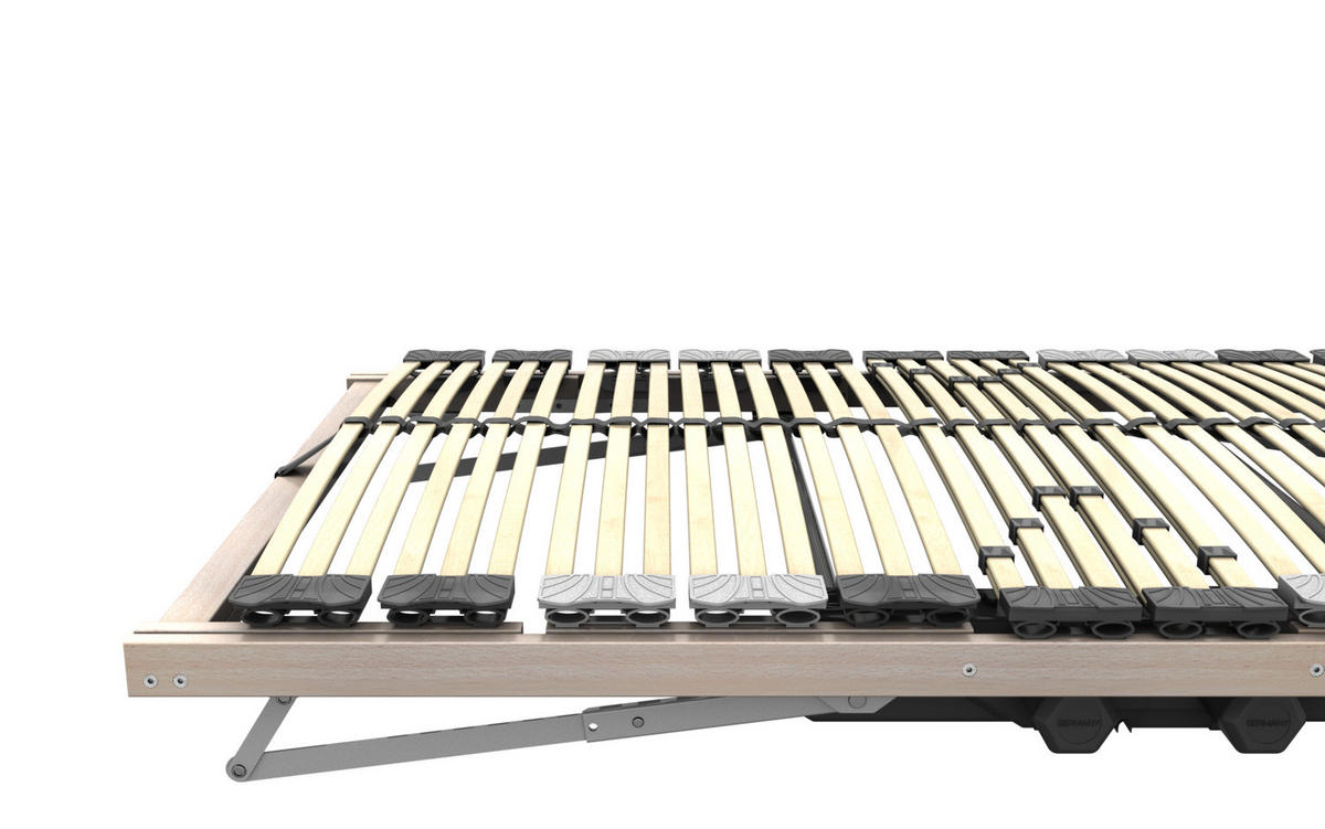 LATTENROST ERGO KF MIT MOTOR 80 x 200 cm Kopf-Fußteil verstellbar, Selbstmontage - Naturfarben, Holz (80/200cm) - Coemo