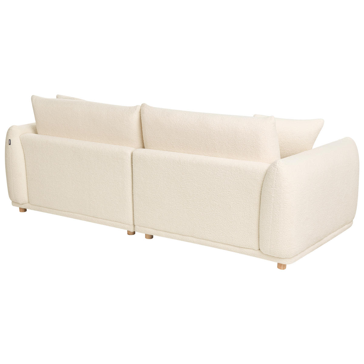 POHOVKA 3-místná Bouclé Krémově bílá Jubek - krémová, textil (214/81/104cm) - Beliani