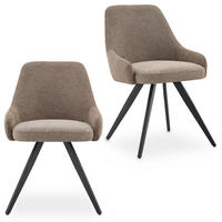 ESSZIMMERSTÜHLE VIGO 2er-Set greige - Greige, Textil (54/81/61cm) - IDIMEX