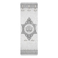 WANDGARDEROBE - Mandala Lotus Betonoptik 34/105 cm - Grau, Holzwerkstoff (34/105/1.6cm) - Bilderwelten