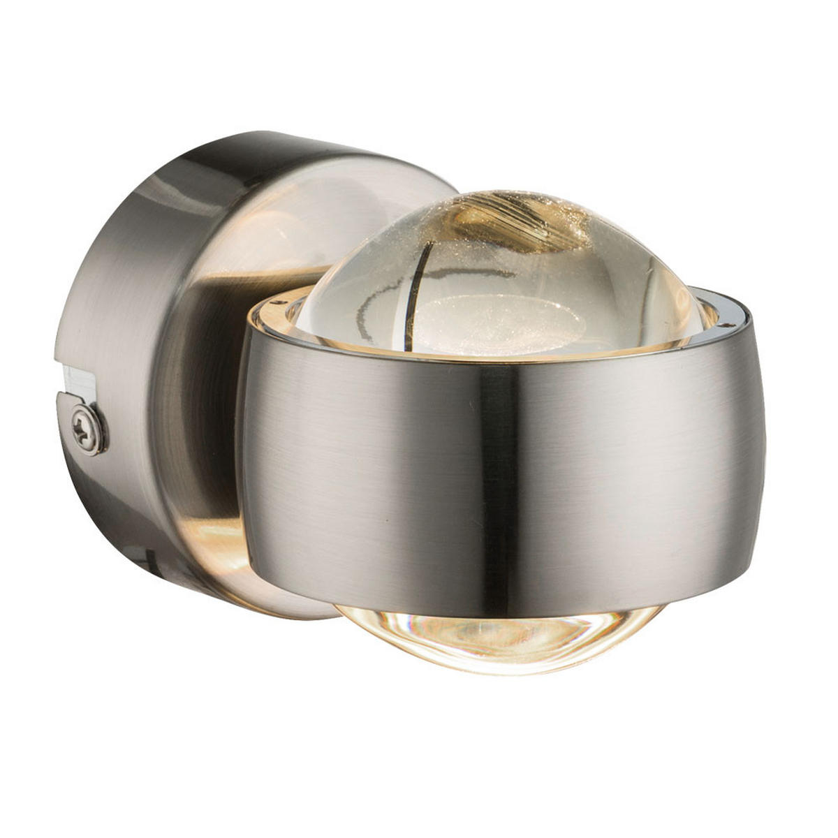 LED WANDLEUCHTE Randi Silber Glas - Silberfarben, Glas (7.5/10/10cm) - Globo Lighting