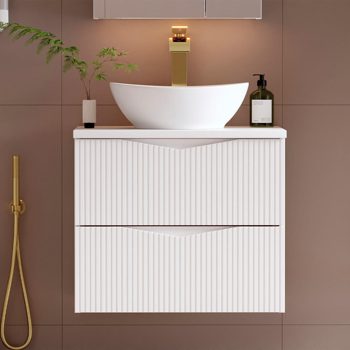 WASCHTISCH 60.6cm Tao Weiß - Weiß, Holzwerkstoff (60.6/50/45.8cm) - Petits-meubles