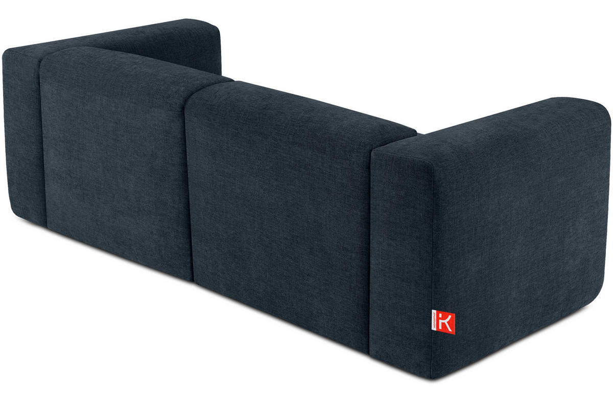 2-SITZER-MODULSOFA BUFFO mit extrem weicher und bequemer Sitzfläche, Gewebestoff, dunkelblau - Dunkelblau, Textil (210/73/96cm) - KONSIMO®