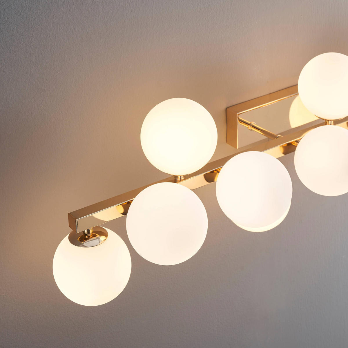 WANDLEUCHTE Ambrosia, Roségold und Weiß, 95cm - Roségold, Glas (24/95/95cm) - KOSILUM