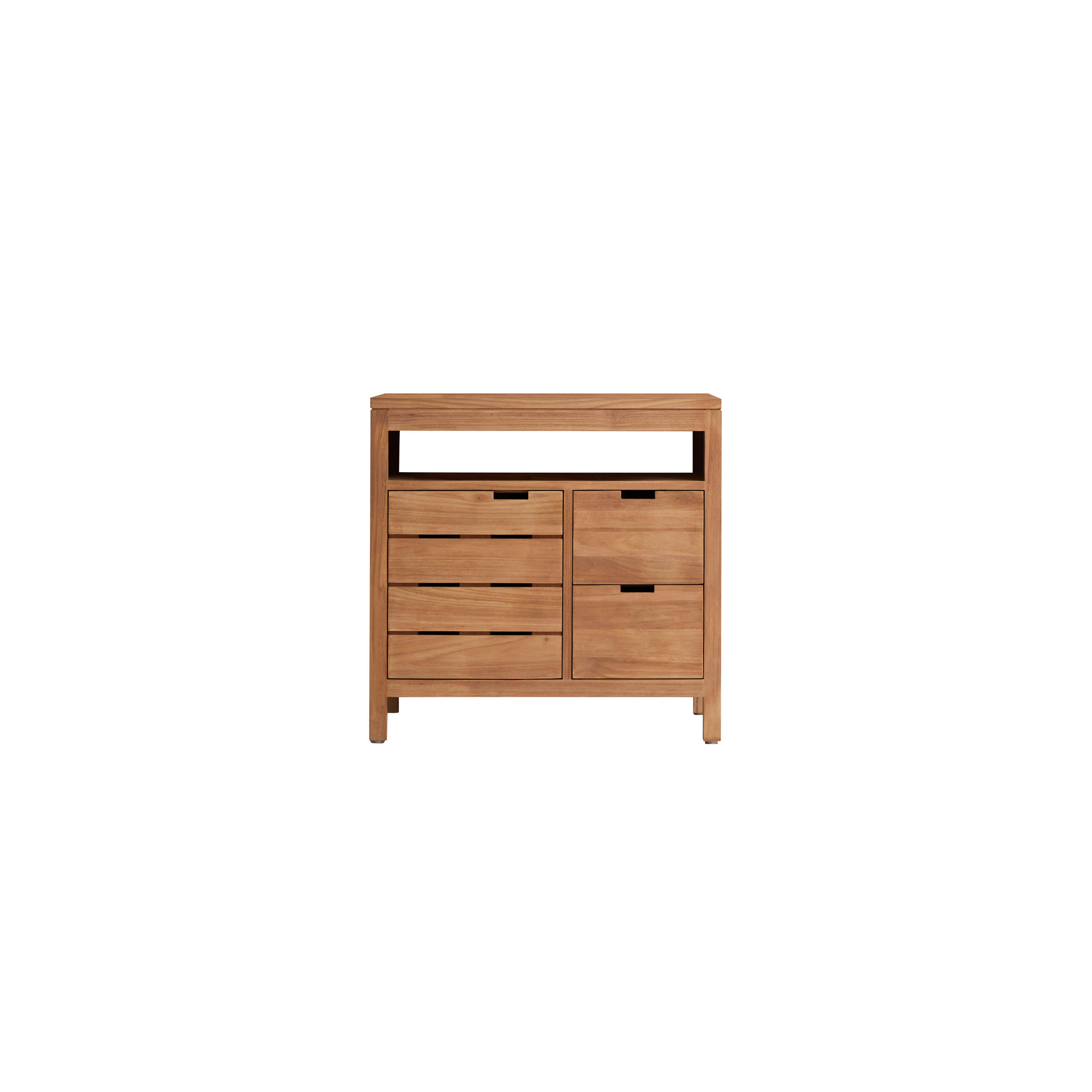 WASCHTISCHUNTERSCHRANK Serena Natur aus Teak - Naturfarben, Holz (80/78/45cm) - Tikamoon