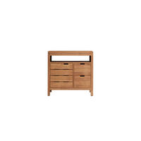 WASCHTISCHUNTERSCHRANK Serena Natur aus Teak - Naturfarben, Holz (80/78/45cm) - Tikamoon