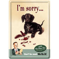 MINIBLECHSCHILD 10/14 cm Word Up I´m Sorry ... - Multicolor, Metall (10/14/0.1cm) - Nostalgic-Art