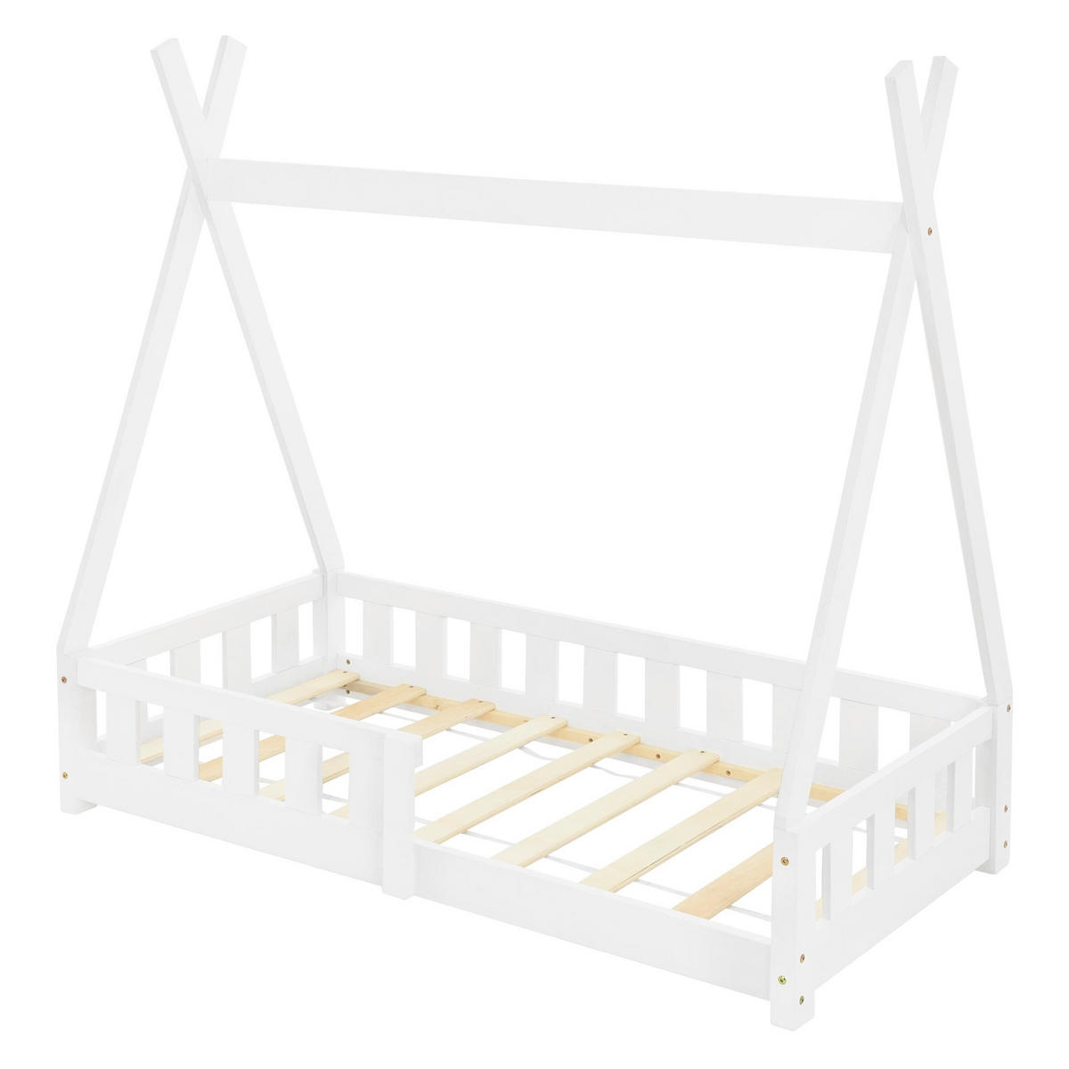 KINDERBETT Tipi 70x140 cm Weiß - Weiß, Holz (70/140cm) - ML-DESIGN