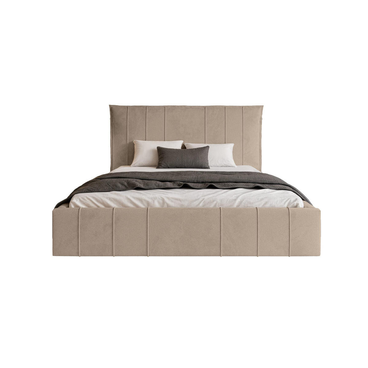 POLSTERBETT Acate 120x200 cm, Beige - Beige, Textil (120/200cm) - Fedve