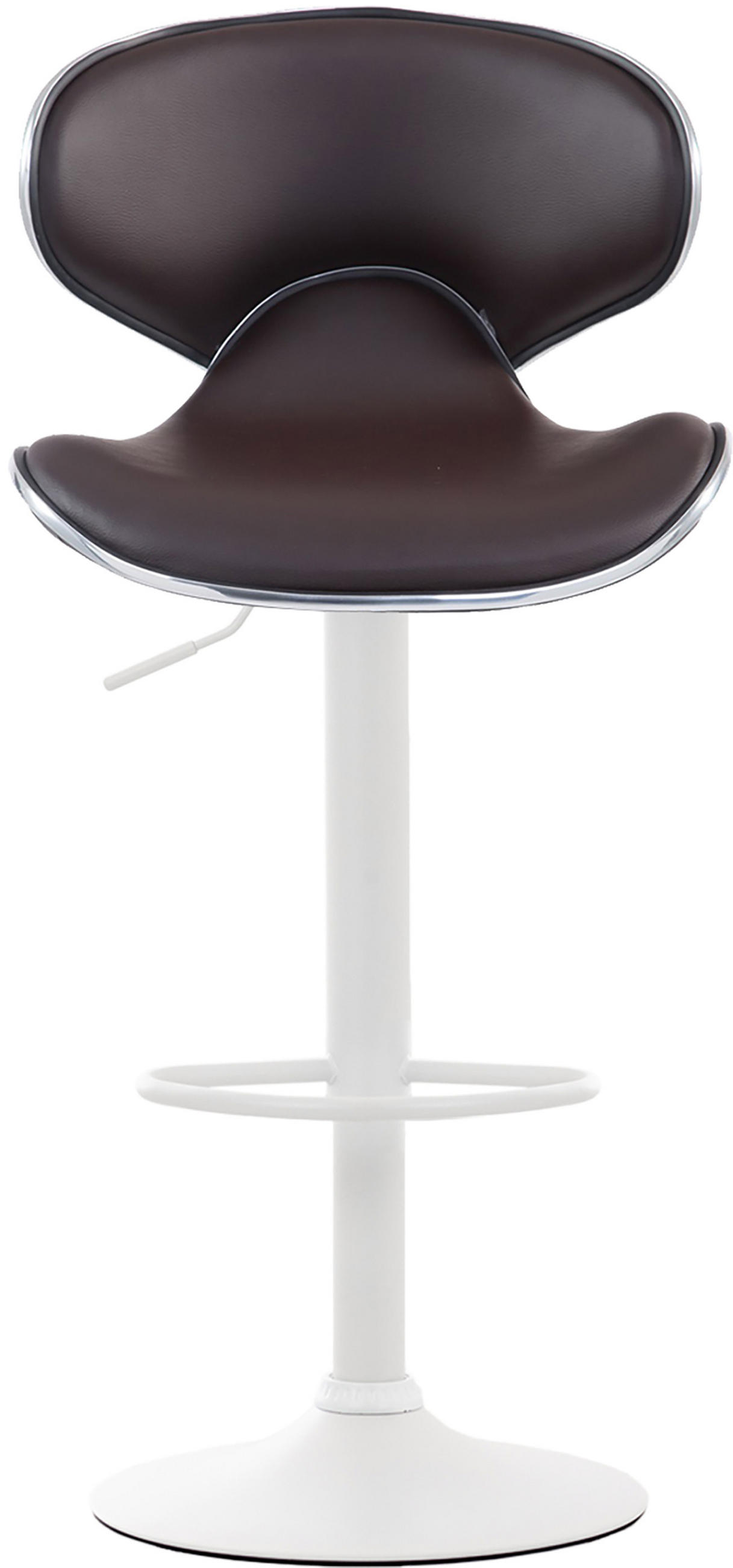 BARHOCKER Lederlook braun - Braun/Weiß, Textil/Metall (46/88/49cm) - CLP