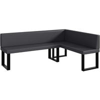ECKBANK ERIC_U - Grau, Leder (142/196cm) - Meblini