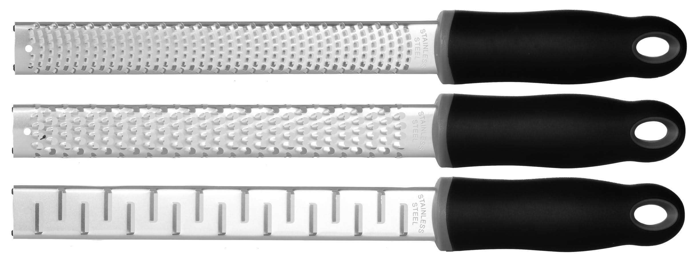 REIBEISEN Reiben (grob - mittel - fein) - 21 cm - 3 Stück - Silberfarben, Metall (3/2/33cm) - Sareva