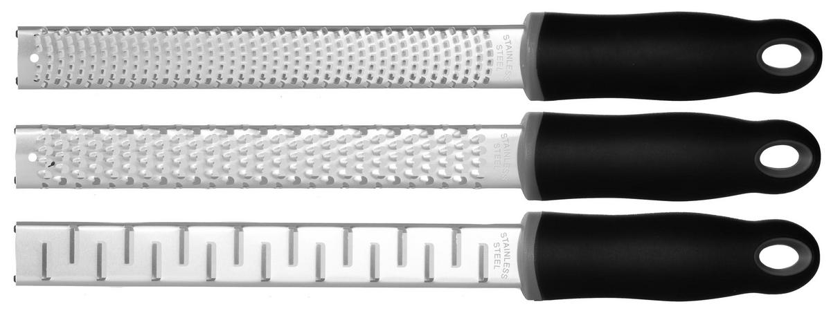 REIBEISEN Reiben (grob - mittel - fein) - 21 cm - 3 Stück - Silberfarben, Metall (3/2/33cm) - Sareva