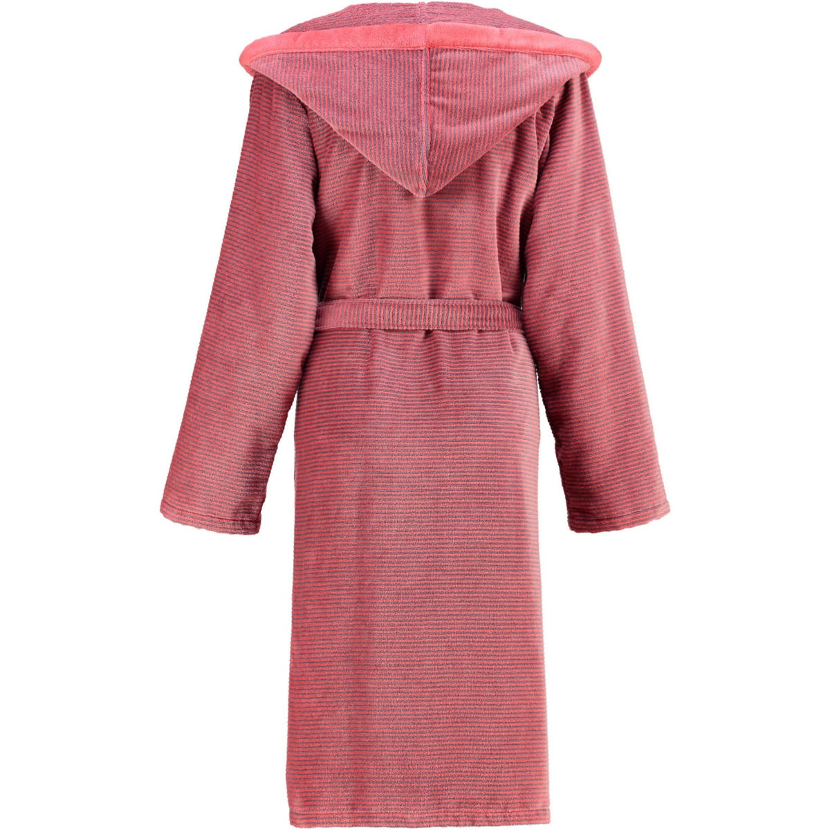 BADEMANTEL DAMEN KAPUZE TWO-TONE 6425 ROT - 27 - Rot, Textil (Snull) - Cawoe