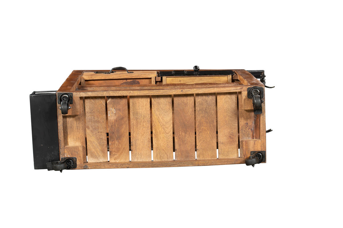 BARSCHRANK Einar Mangoholz Braun 92x100x30cm - Braun, Holz (100/92/30cm) - DELUKE