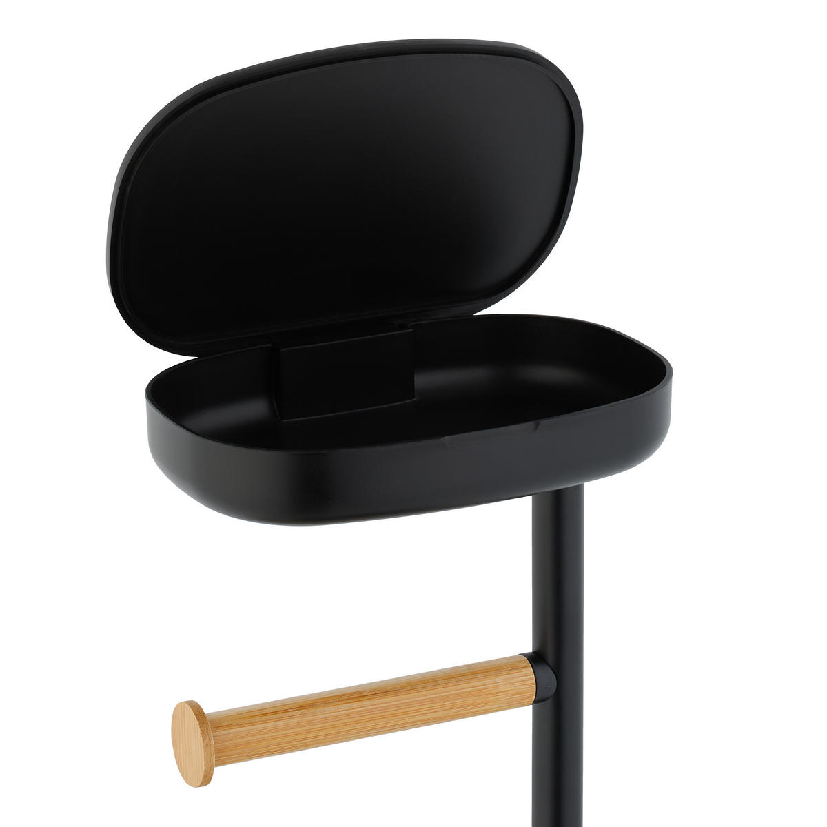 WC-GARNITUR - Schwarz, Holz/Kunststoff (30/66.5/20cm) - Relaxdays