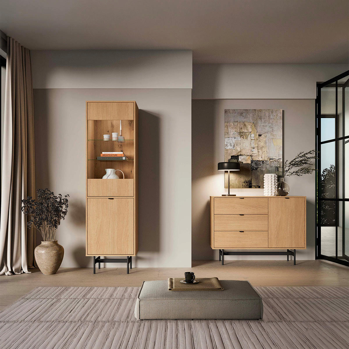 VITRINE Nila Holz - Braun, Holzwerkstoff (54/190/40cm) - Petits-meubles