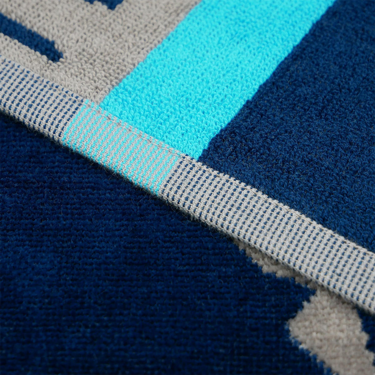 STRANDTUCH XL Velours Jacquard Blau 140x180 400g/m² - Cap Corse - Blau, Textil (140/180cm) - LE COMPTOIR DE LA PLAGE