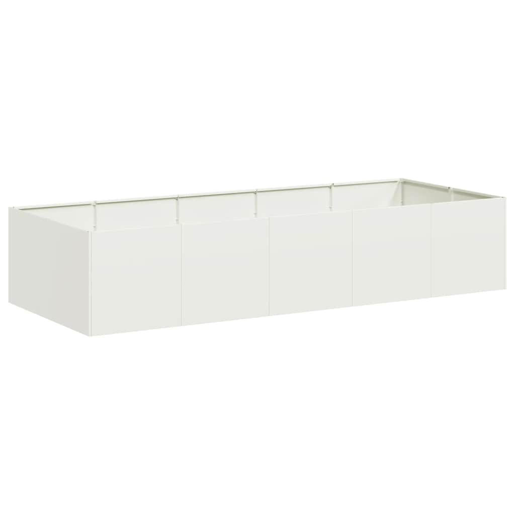 PFLANZGEFÄSSE Weiss 200/80/40 Cm Stahl - Weiß, Metall (80/40/200cm) - vidaXL