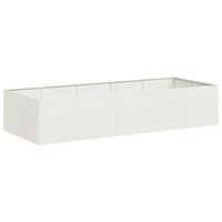 PFLANZGEFÄSSE Weiss 200/80/40 Cm Stahl - Weiß, Metall (80/40/200cm) - vidaXL