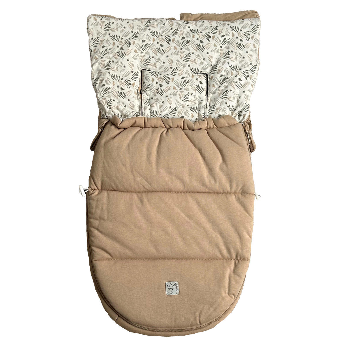 BABYSCHALENFUSSSACK Small Jersey Hooded, butternut - Naturfarben, Naturmaterialien/Textil (40/9/80cm) - Kaiserbaby