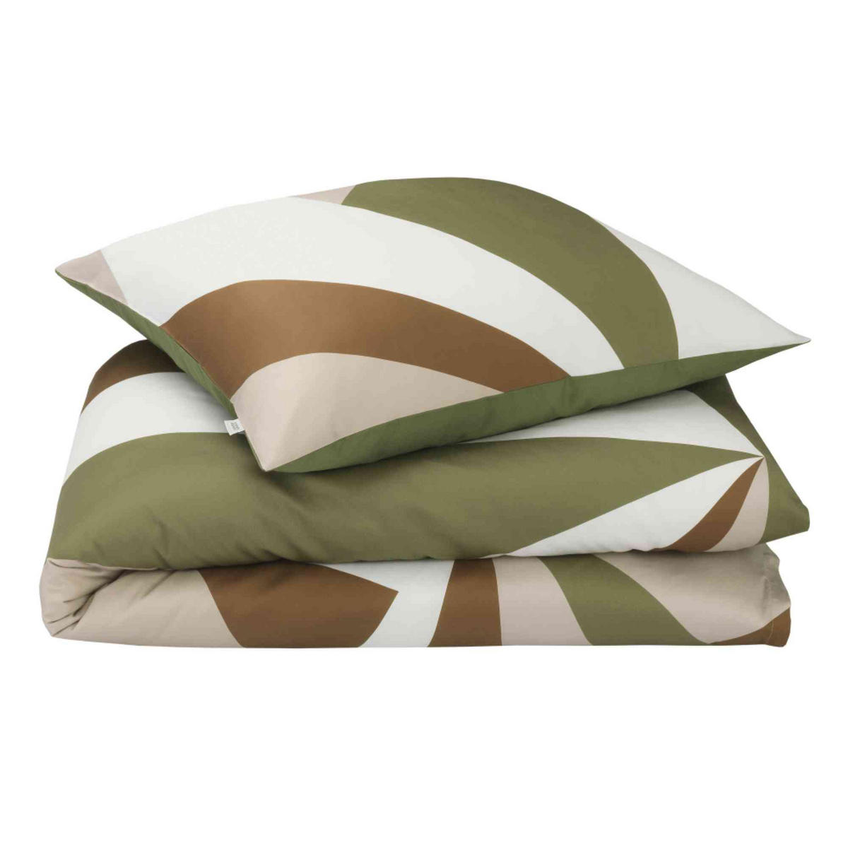 SATIN BETTWÄSCHE ORIGAMI - Grün, Textil (155/220cm) - Schöner Wohnen