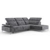 SOFA L FORM James Anthrazit 218 x 301 cm Rechte Ecke - Anthrazit, Holz (218/301cm) - VitaliSpa