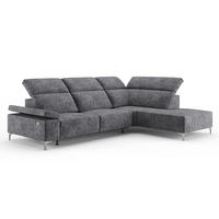 SOFA L FORM James Anthrazit 218 x 301 cm Rechte Ecke - Anthrazit, Holz (218/301cm) - VitaliSpa