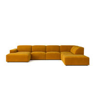 ECKSOFA Cursal V, Stoff Salvador, Gelb, Rechts - Gelb, Holz (364/262cm) - Kaiser Möbel