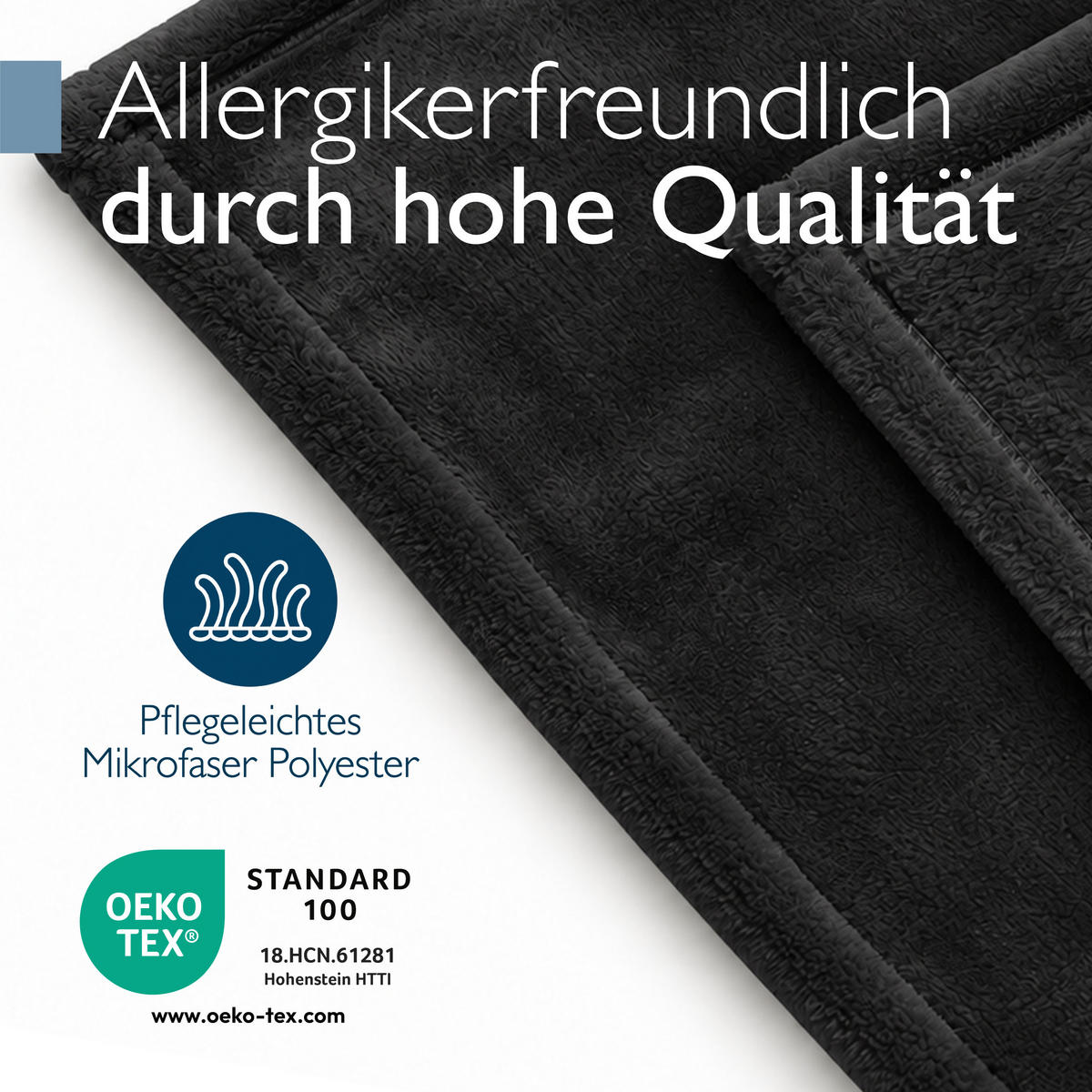DECKE Aurelia 220/240 cm Schwarz - Schwarz, Textil (240/220cm) - Beautissu 