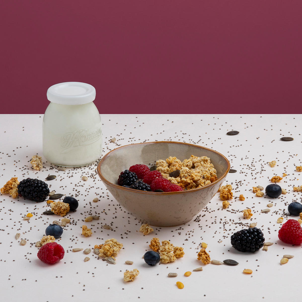 JOGHURTBEREITER ELY120 Grau, 12 Gläser, 1,8, Edelstahl - Silberfarben, Metall (30.5/12.5/24.8cm) - HKoenig