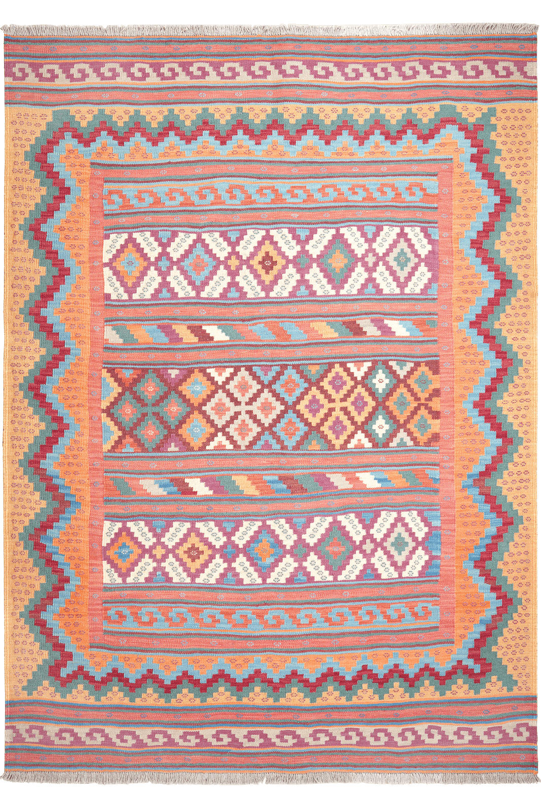 Looma Kelim-Teppich Mehrfarbig 155x219 cm