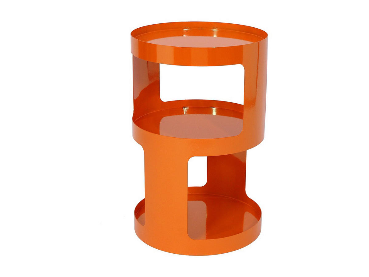 BEISTELLTISCH - 35 cm x 35 cm - metall - orange Marjak - Orange, Metall (35/35/54cm) - Vente-Unique