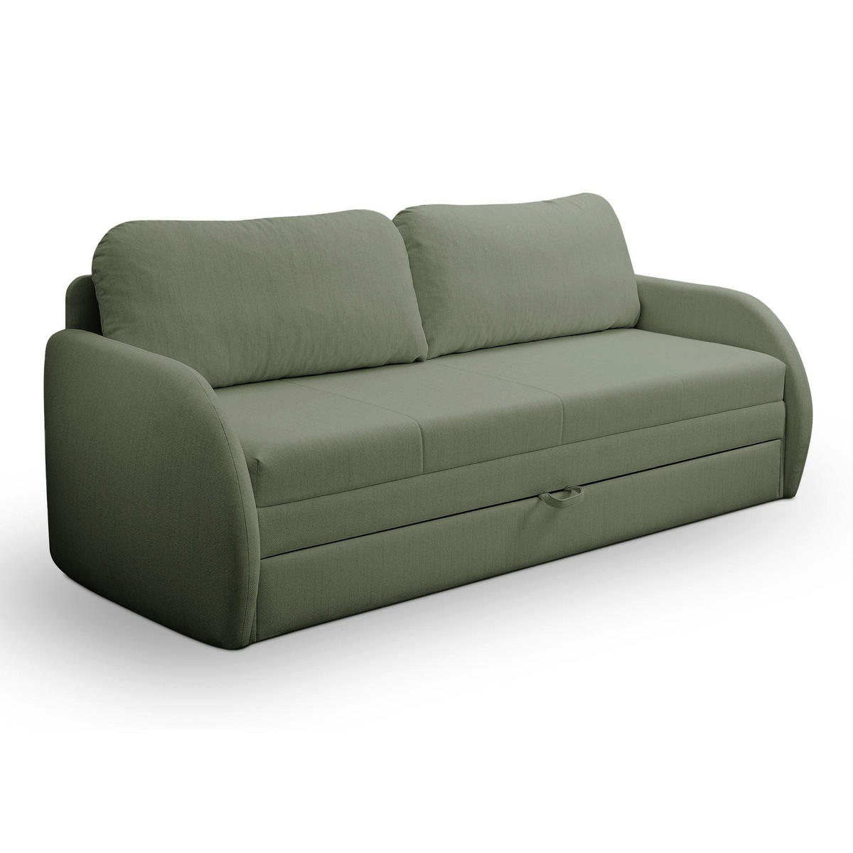 SCHLAFSOFA Diego salbeigrün - Schwarz/Hellgrün, Kunststoff/Textil (221/90/91cm) - Selsey
