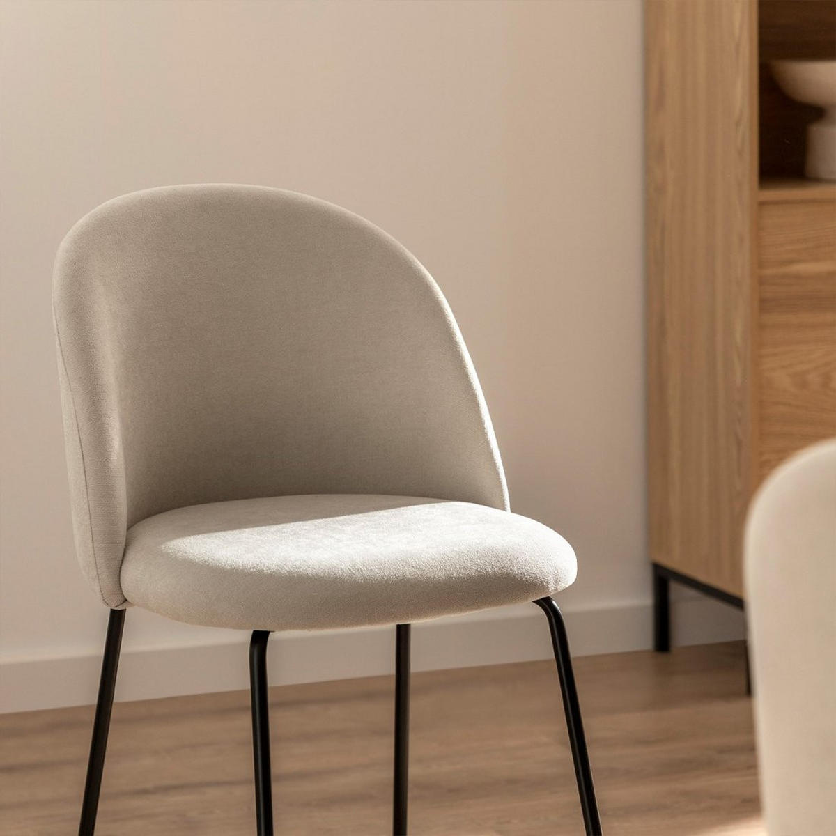 ESSZIMMERSTUHL Olivia Beige 48 cm x 81 cm - Beige, Textil (48/81/53cm)