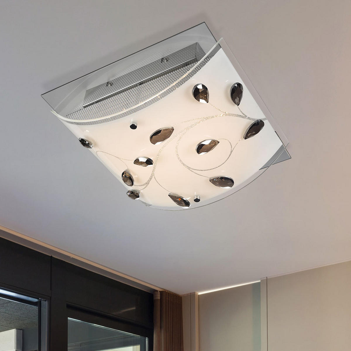 LED WANDLEUCHTE Lorena Silber Metall Glas - Silberfarben, Glas (30/12.5/30cm) - Esto