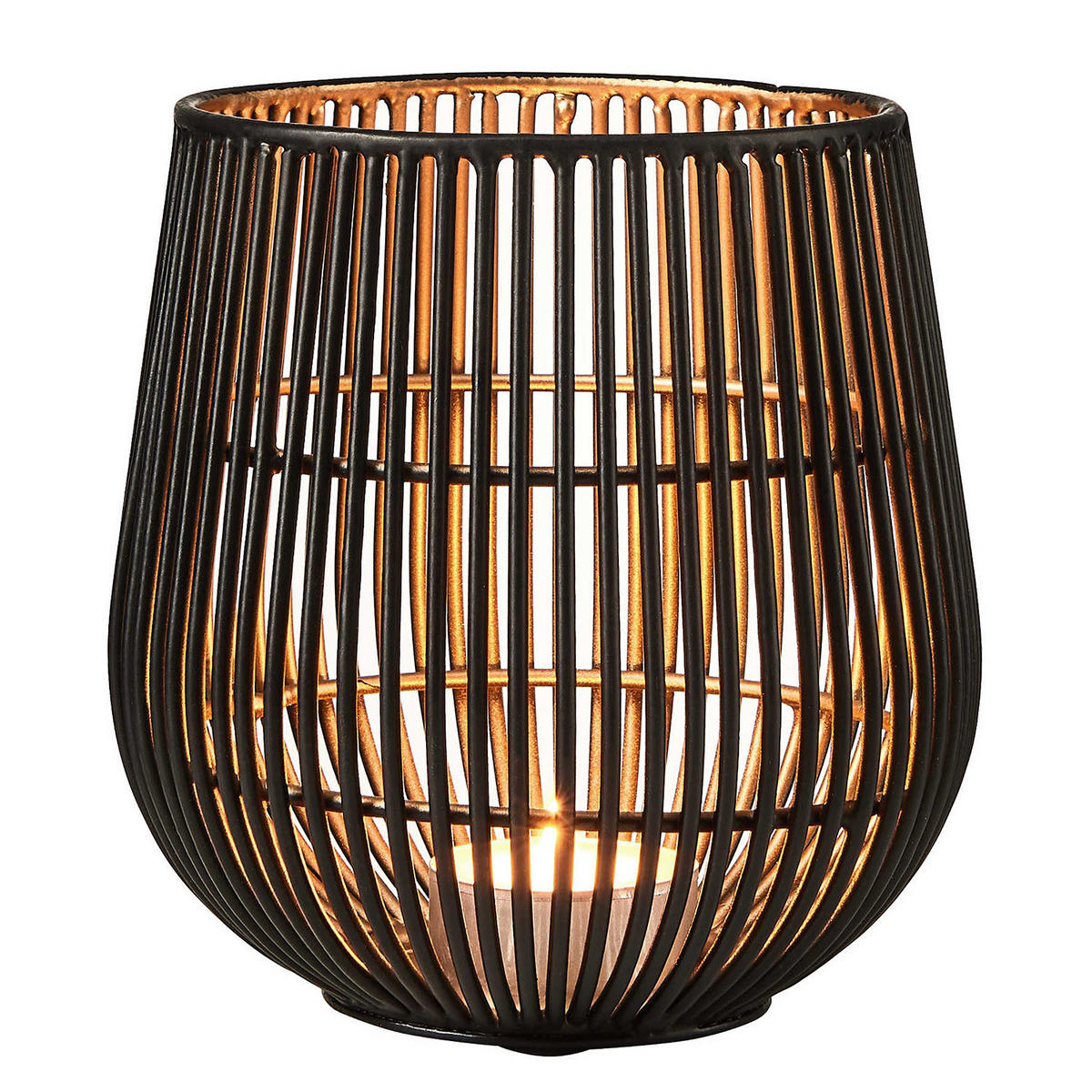 TEELICHTHALTER (4er Set) Yoko - Schwarz, Metall (14cm) - Butlers