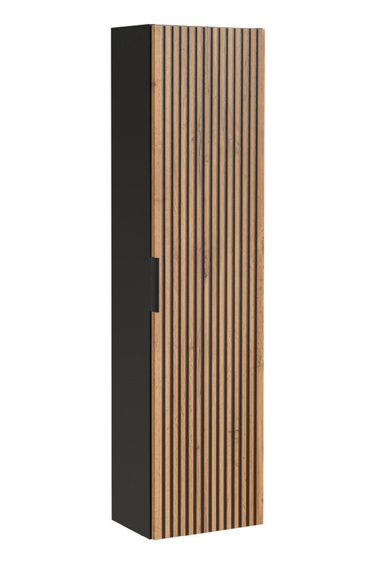 BADMÖBEL-SET 8 Teile - Xilo X BM04 in Wotan Oak/Gray Rock - Eiche Wotan/Schwarz, Holz/Metall (100/140/46.5cm)