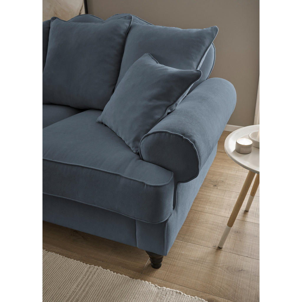 Thumbnail - Furn.Design Sofa, Blau, Textil, Nachbildung, 230x95x100 cm, Wohnzimmer, Sofas & Couches, Sofas, 3-Sitzer Sofas