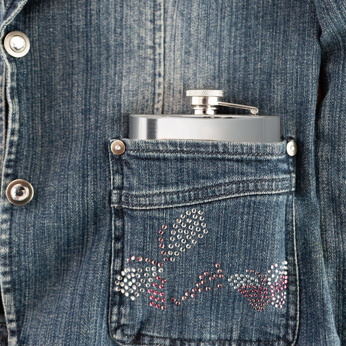 10XMINI fľaša - strieborná, kov (9.5/12.5/2cm) - Relaxdays