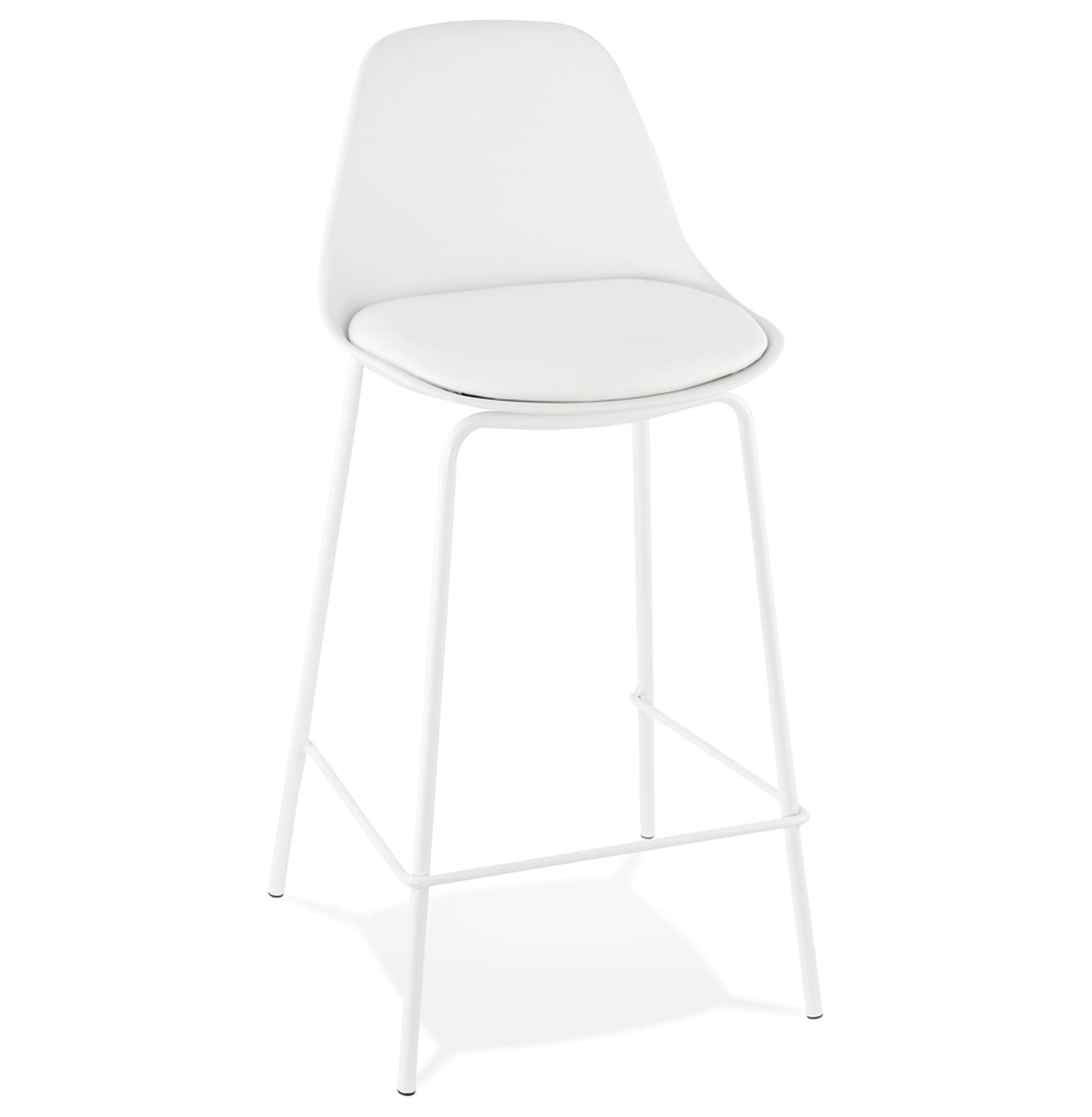 BARHOCKER COOKIE Mini weiß - Schwarz, Metall (41/86/41cm) - Légia Home