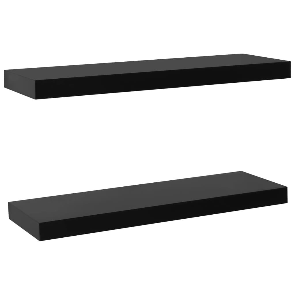 vidaXL Wandboardset Schwarz 60x3.8x20 cm