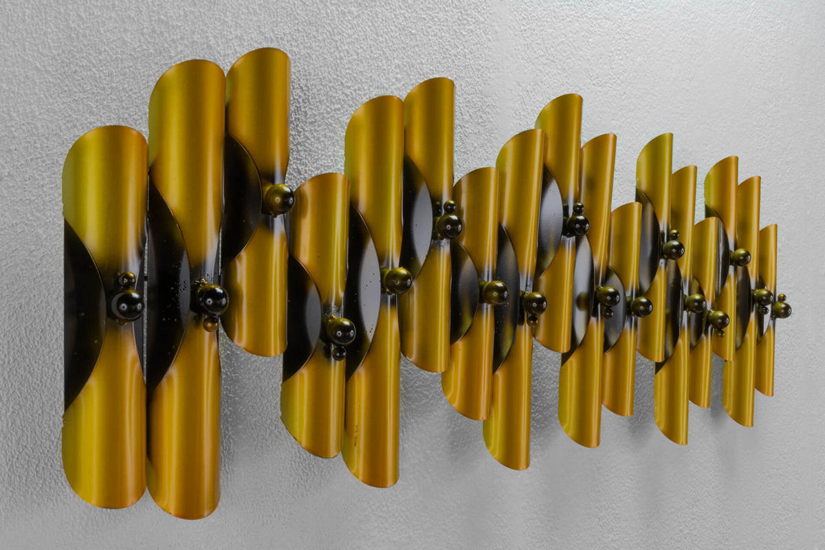 WANDDEKO Gold 90/32 cm - Goldfarben, Metall (2.85/32/5cm) - KUNSTLOFT