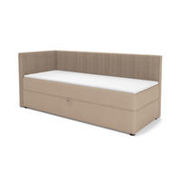 BOXBETT RICO 90/200 in Cord/Velours Beige H3 rechts - Beige, Holz/Holzwerkstoff (90/200cm) - Deine Möbel 24