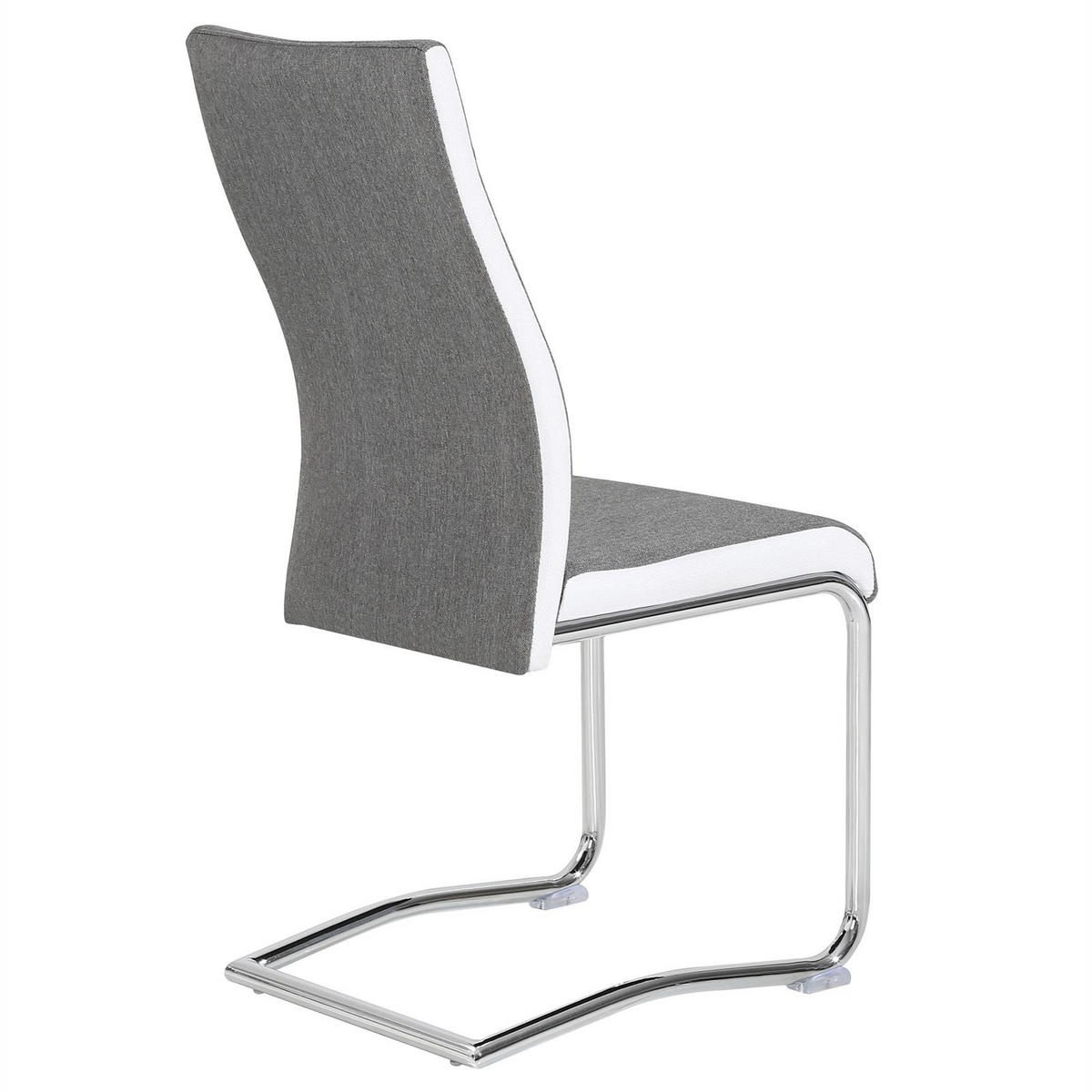 ESSZIMMERSTUHL ALBA 4ER-SET - Weiß/Grau, Textil (44/98/54cm) - CARO-Möbel