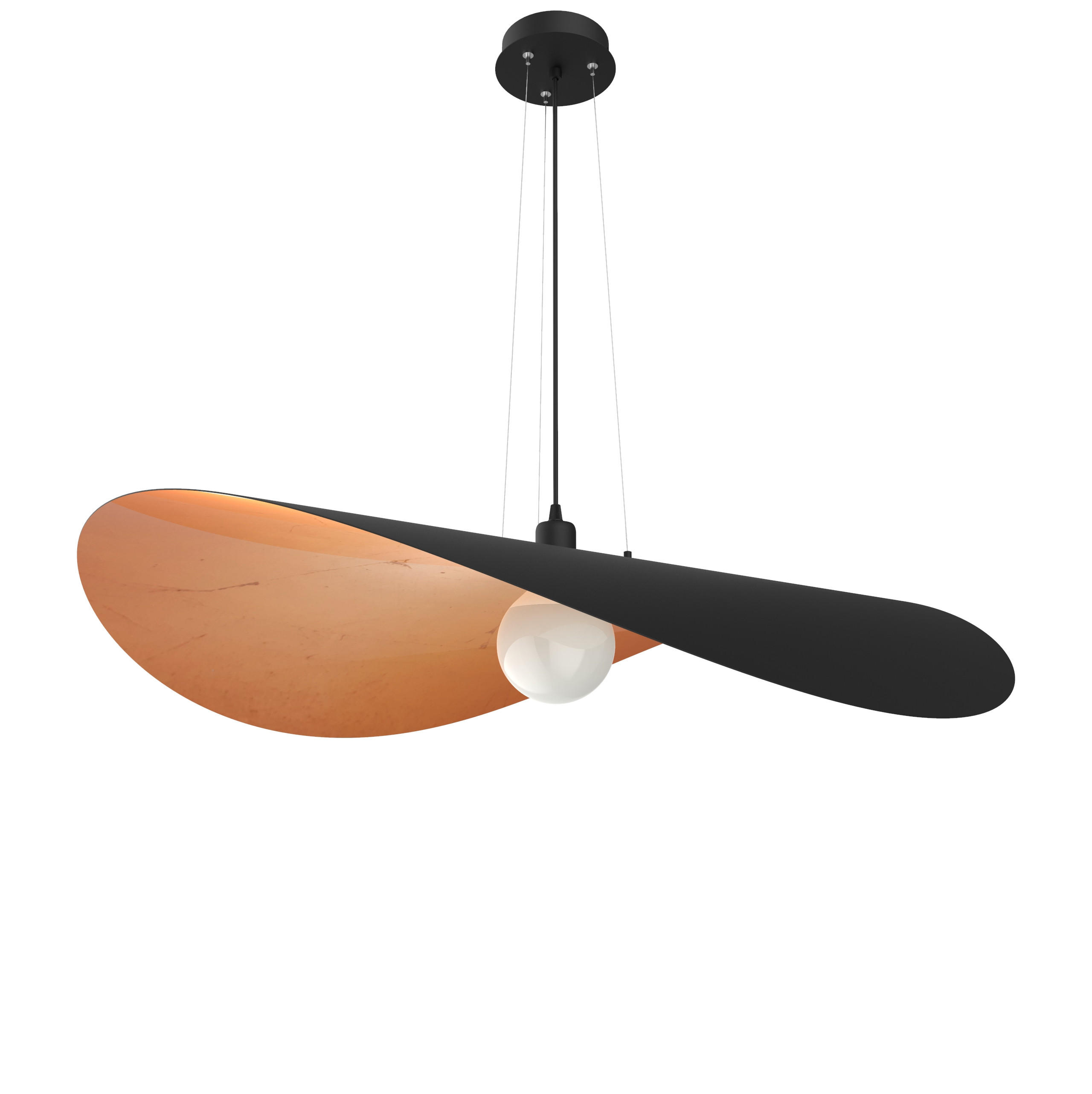 HÄNGELEUCHTE - Kupferfarben, Metall (90/90/120cm) - Lumicom