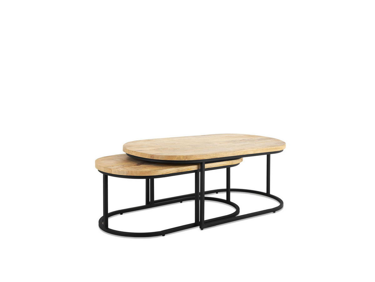 COUCHTISCH Olivia Mangoholz 120 cm / 61 cm Natur - Naturfarben, Holz (61/120/45cm)