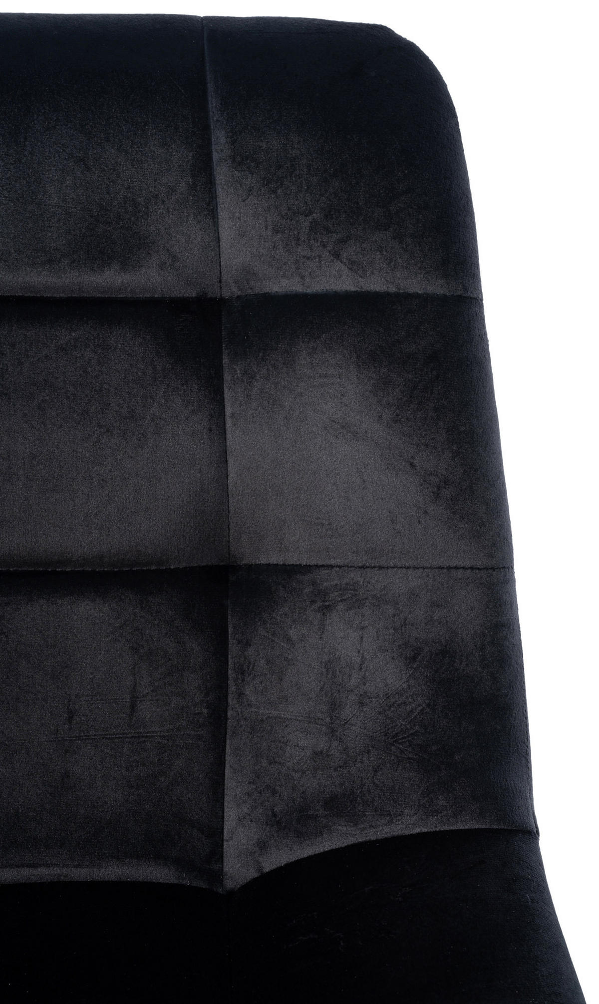 ESSZIMMERSTUHL Atina Samt, Gestell Metall Schwarz Schwarz - Schwarz, Textil/Metall (45/84/55cm) - TPFLiving