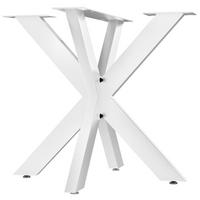 TISCHBEIN eckig 85/85/71 cm Metall weiß - Weiß, Metall (85/71/85cm) - CLP