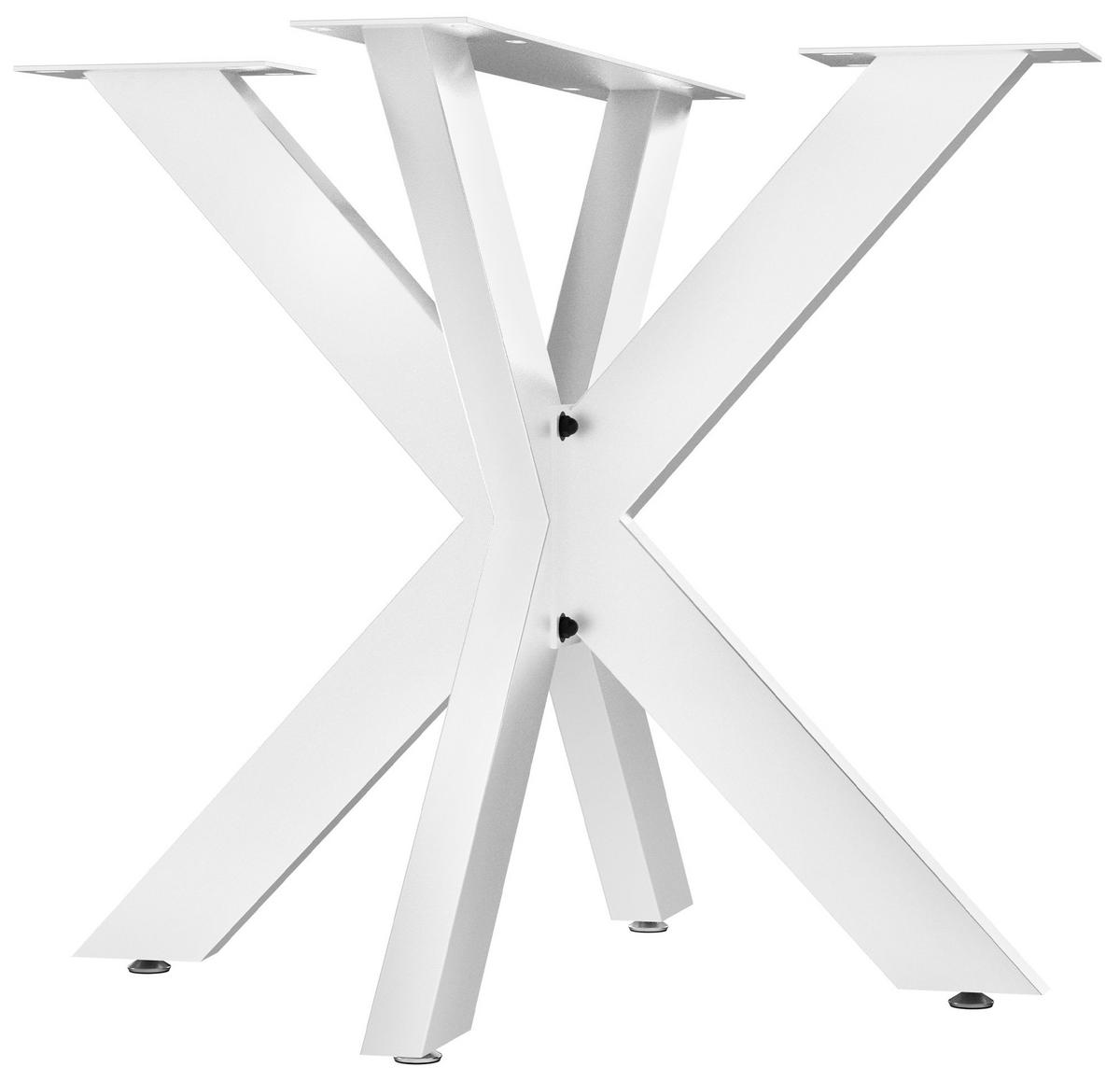 TISCHBEIN eckig 85/85/71 cm Metall weiß - Weiß, Metall (85/71/85cm) - CLP